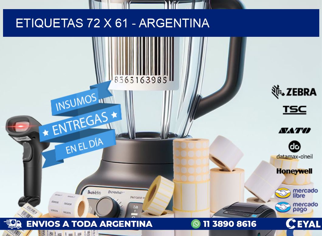 ETIQUETAS 72 x 61 - ARGENTINA