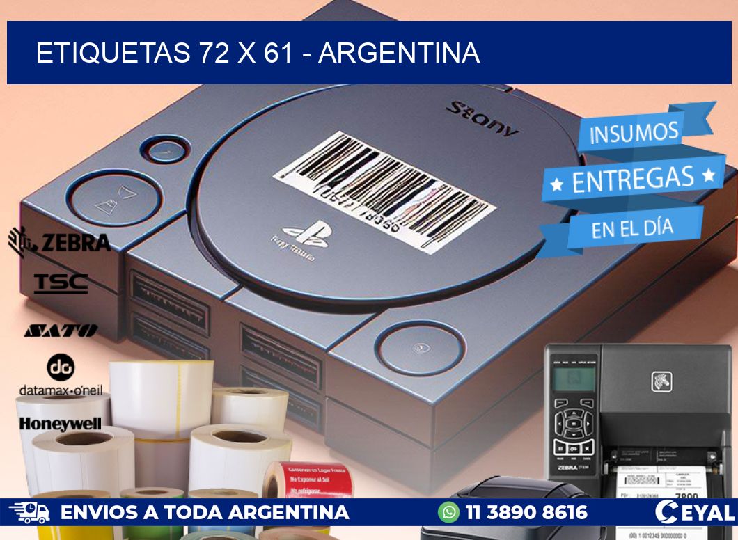 ETIQUETAS 72 x 61 - ARGENTINA