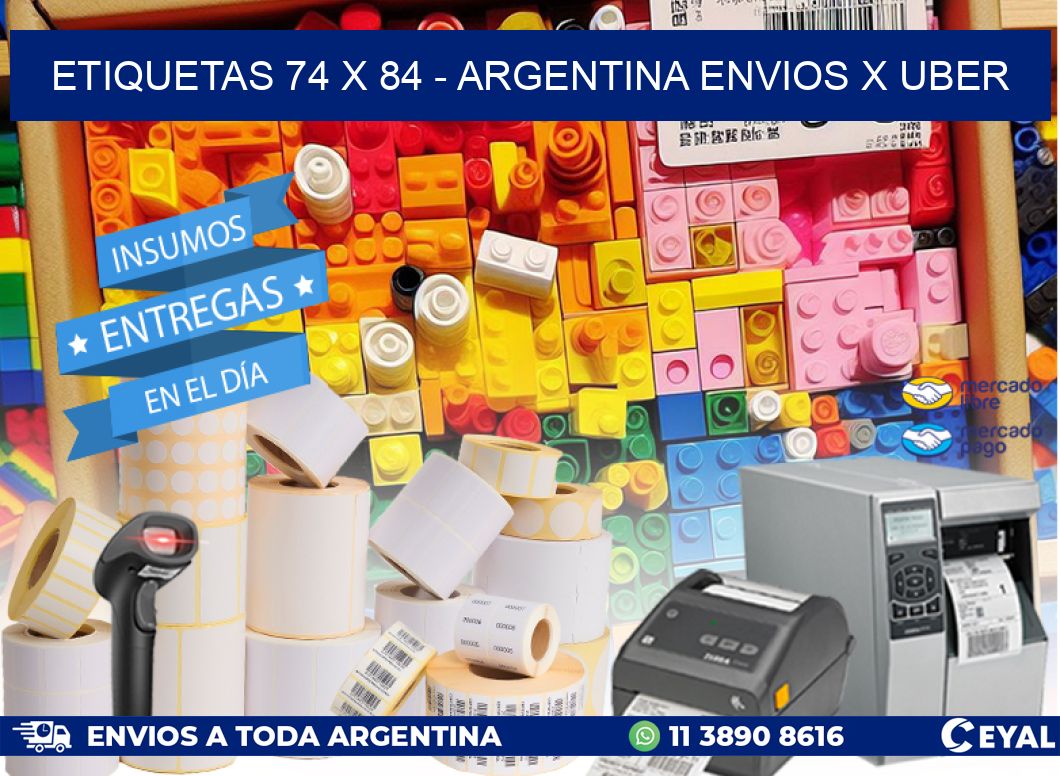 ETIQUETAS 74 x 84 – ARGENTINA ENVIOS X UBER