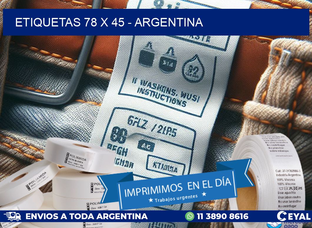 ETIQUETAS 78 x 45 - ARGENTINA