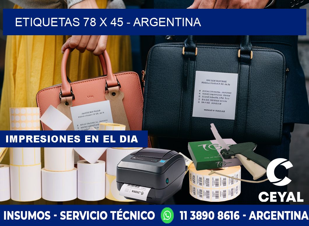 ETIQUETAS 78 x 45 - ARGENTINA
