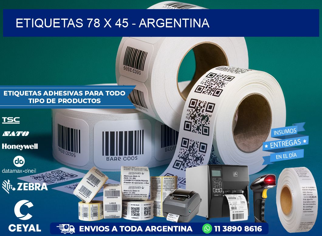 ETIQUETAS 78 x 45 - ARGENTINA