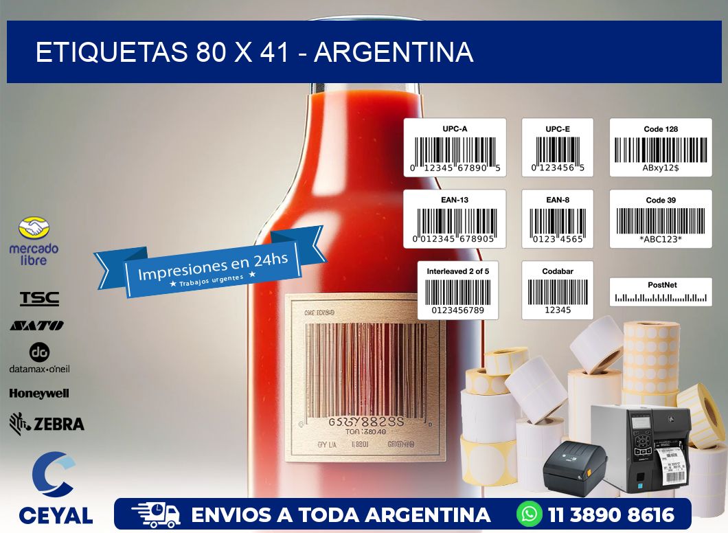 ETIQUETAS 80 x 41 - ARGENTINA