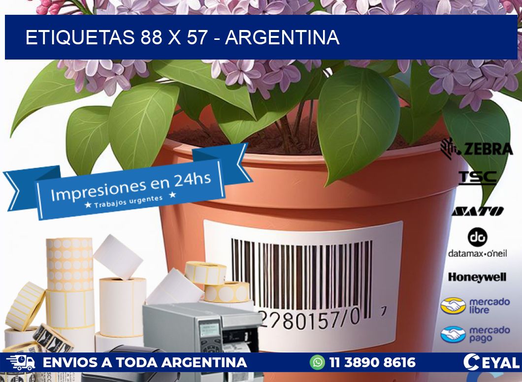 ETIQUETAS 88 x 57 - ARGENTINA