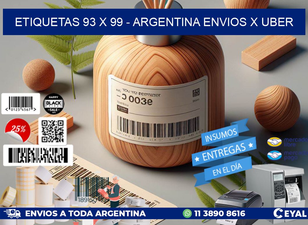 ETIQUETAS 93 x 99 - ARGENTINA ENVIOS X UBER