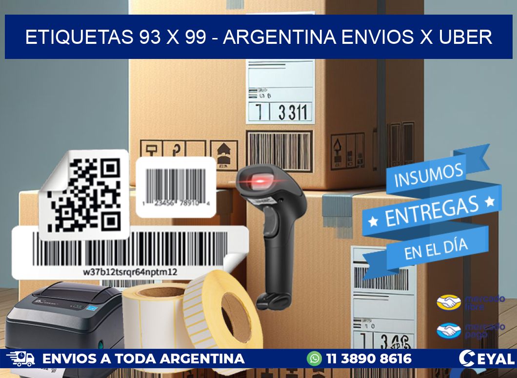 ETIQUETAS 93 x 99 - ARGENTINA ENVIOS X UBER