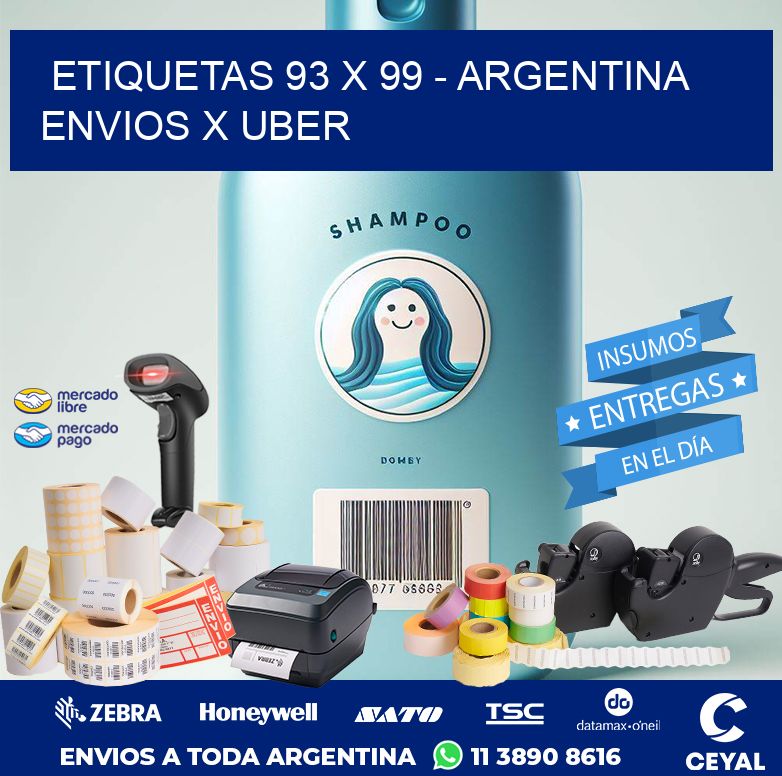 ETIQUETAS 93 x 99 - ARGENTINA ENVIOS X UBER