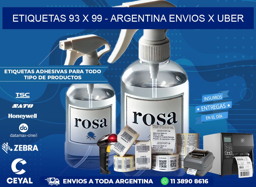 ETIQUETAS 93 x 99 – ARGENTINA ENVIOS X UBER