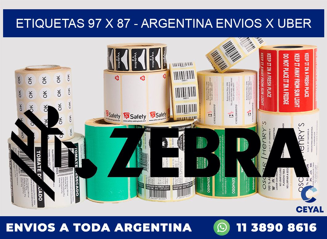 ETIQUETAS 97 x 87 – ARGENTINA ENVIOS X UBER