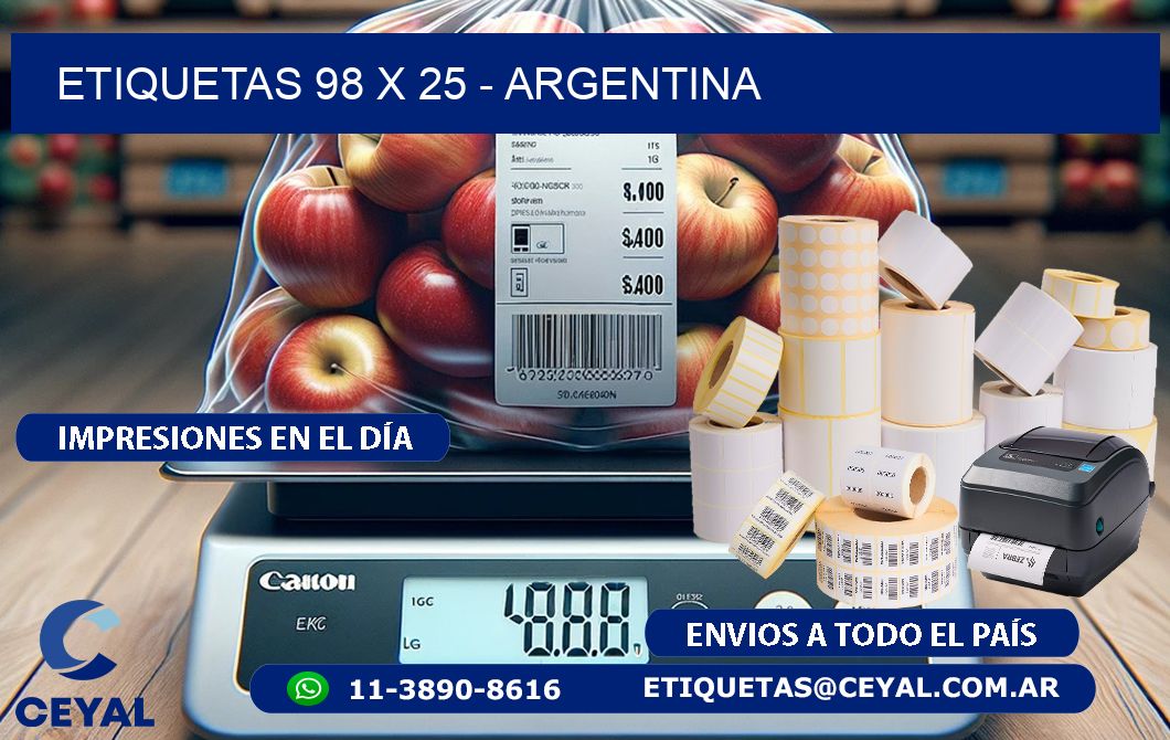 ETIQUETAS 98 x 25 - ARGENTINA