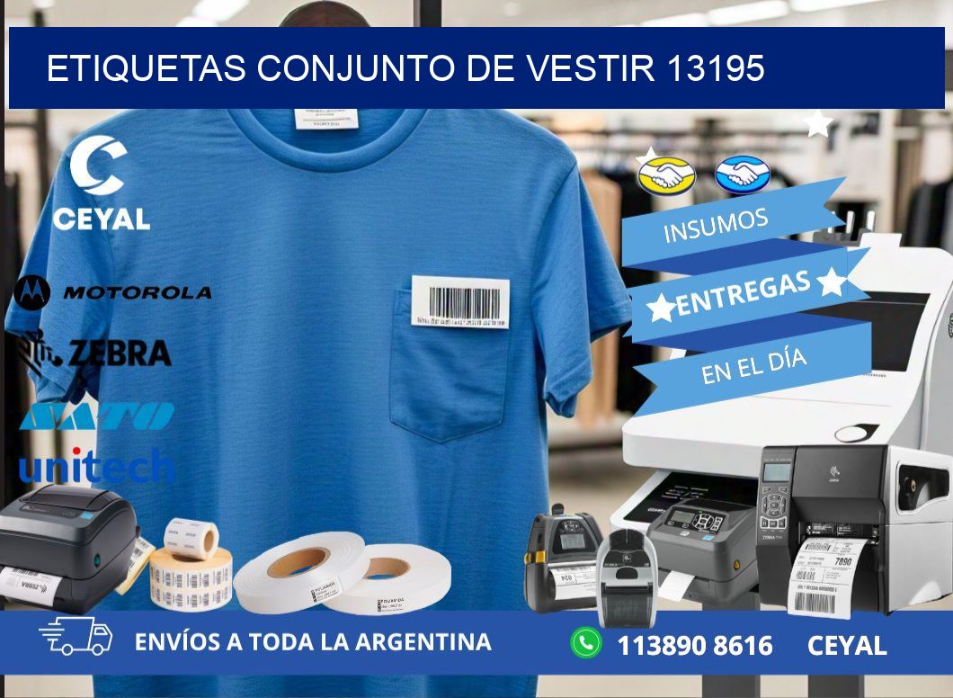 ETIQUETAS CONJUNTO DE VESTIR 13195