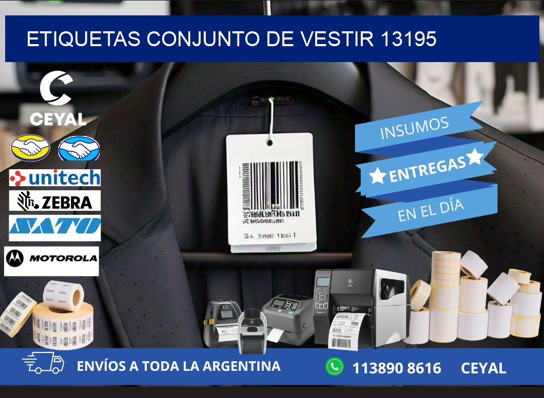 ETIQUETAS CONJUNTO DE VESTIR 13195