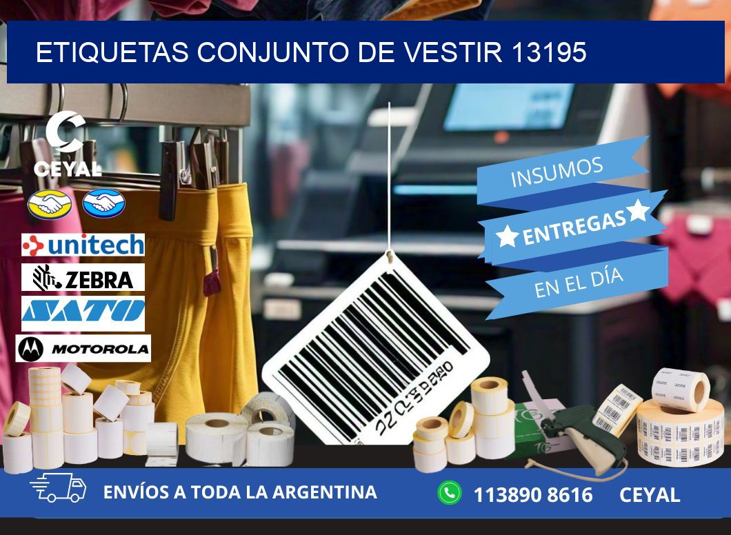 ETIQUETAS CONJUNTO DE VESTIR 13195