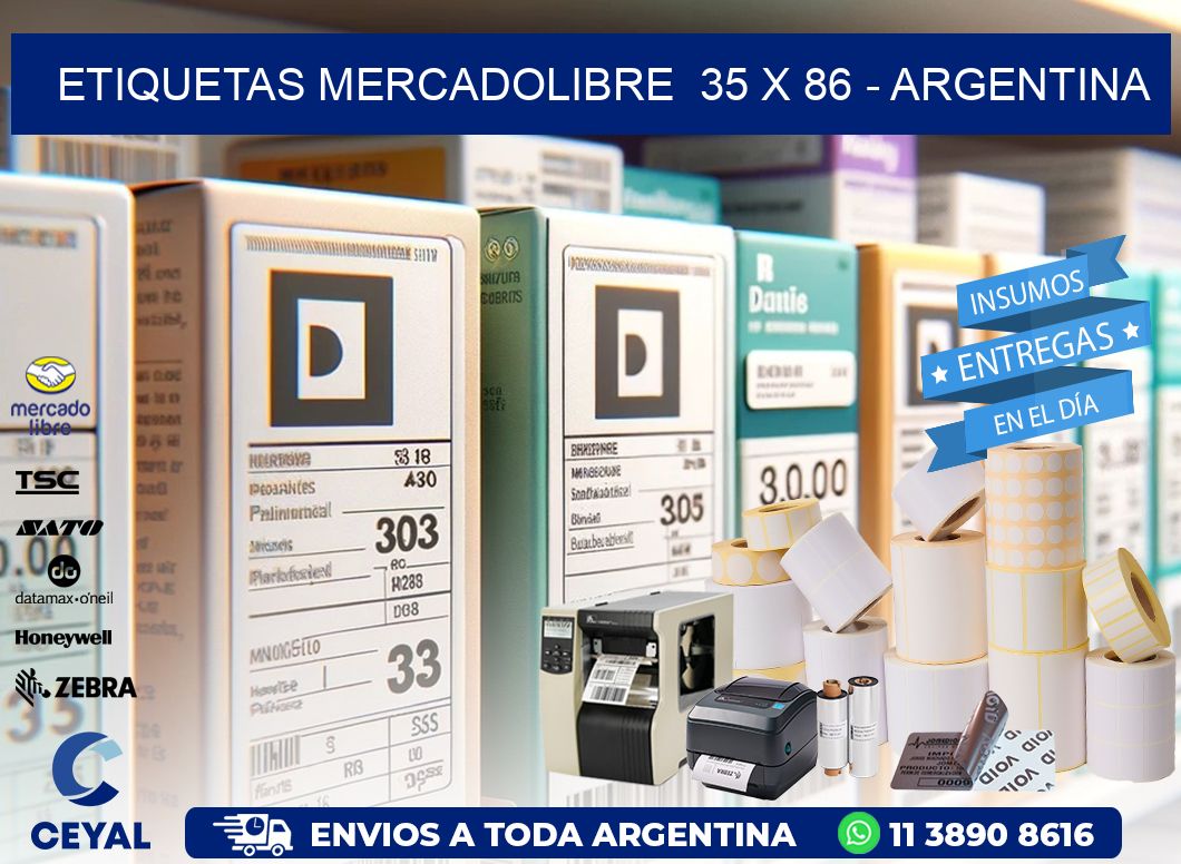 ETIQUETAS MERCADOLIBRE  35 x 86 – ARGENTINA