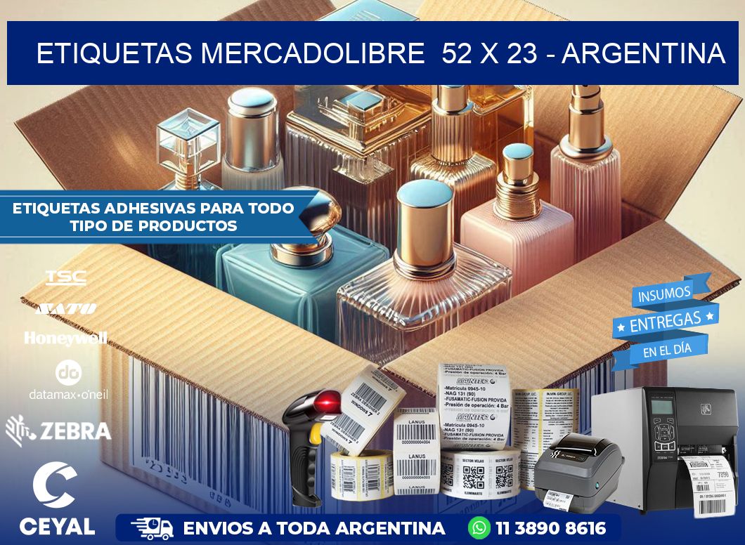 ETIQUETAS MERCADOLIBRE  52 x 23 – ARGENTINA