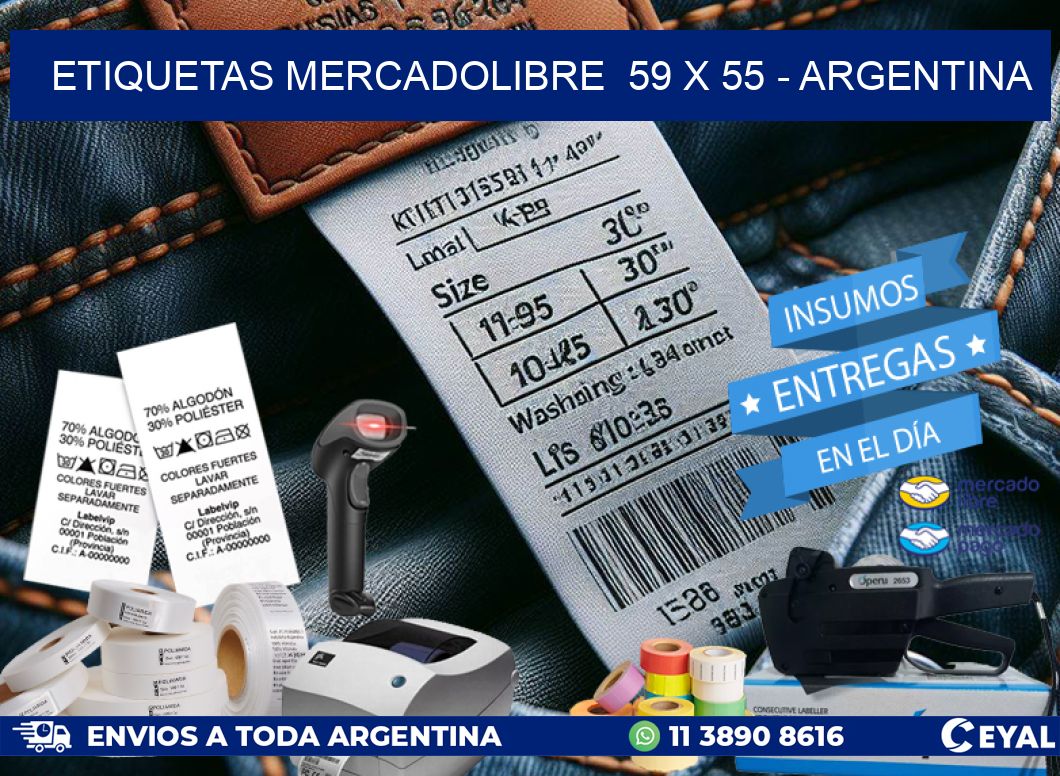 ETIQUETAS MERCADOLIBRE  59 x 55 – ARGENTINA