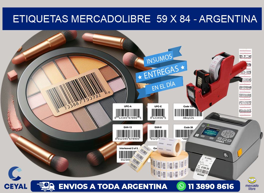 ETIQUETAS MERCADOLIBRE  59 x 84 - ARGENTINA