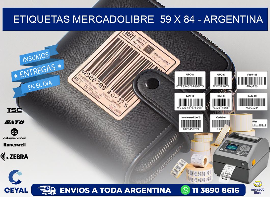 ETIQUETAS MERCADOLIBRE  59 x 84 - ARGENTINA