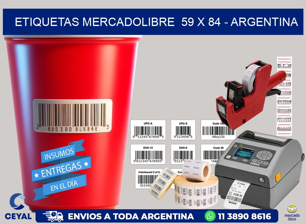 ETIQUETAS MERCADOLIBRE  59 x 84 – ARGENTINA