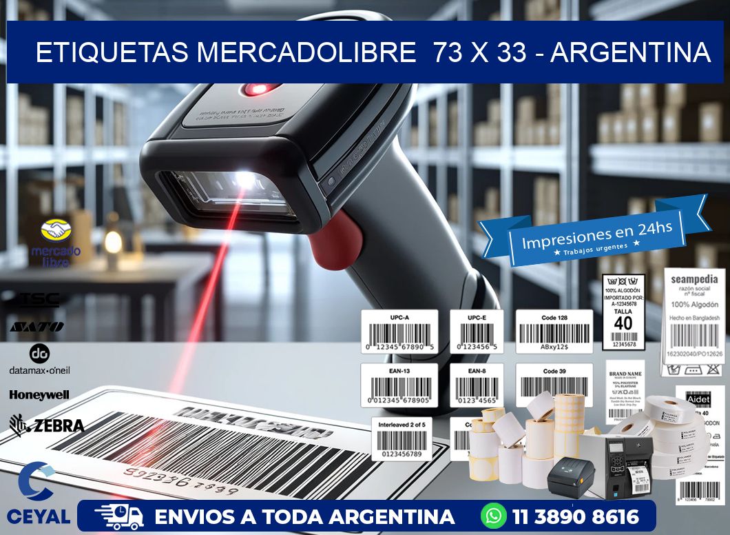 ETIQUETAS MERCADOLIBRE  73 x 33 – ARGENTINA