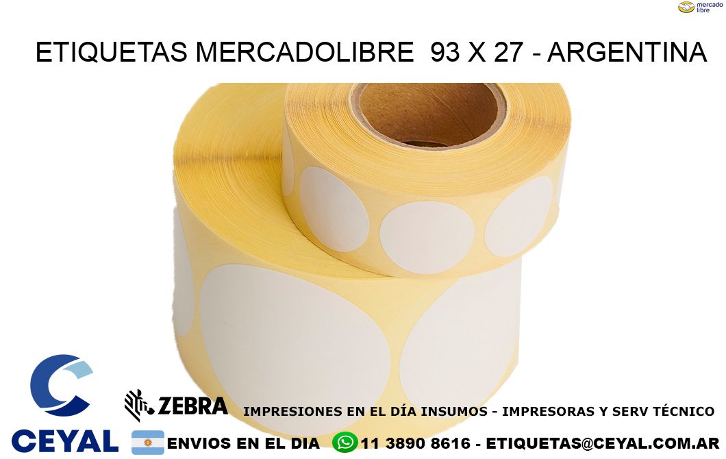 ETIQUETAS MERCADOLIBRE  93 x 27 – ARGENTINA