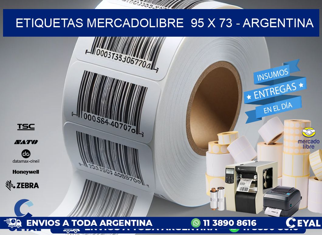 ETIQUETAS MERCADOLIBRE  95 x 73 - ARGENTINA