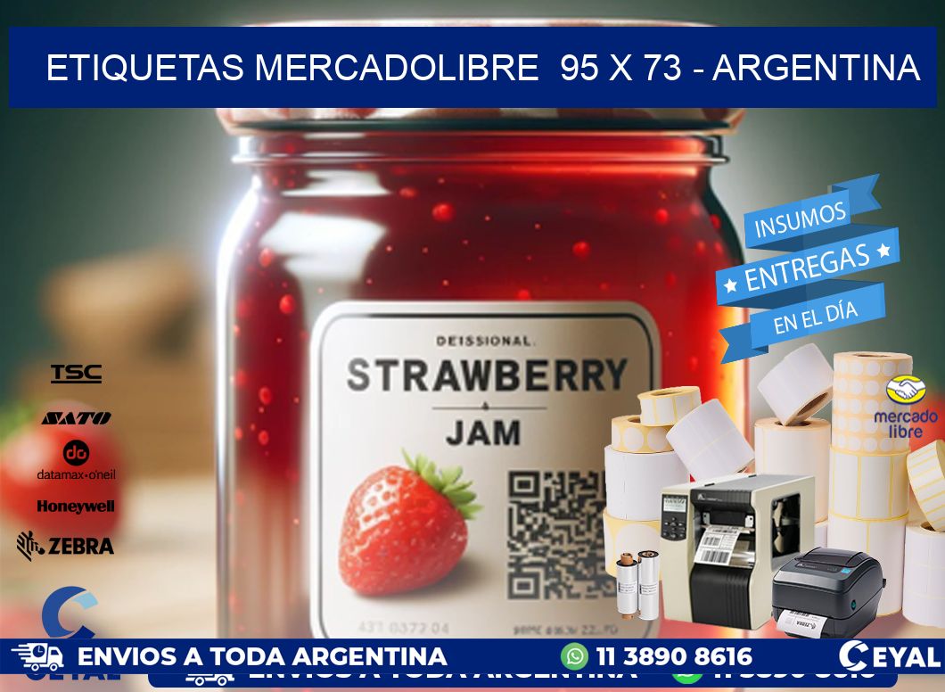 ETIQUETAS MERCADOLIBRE  95 x 73 - ARGENTINA