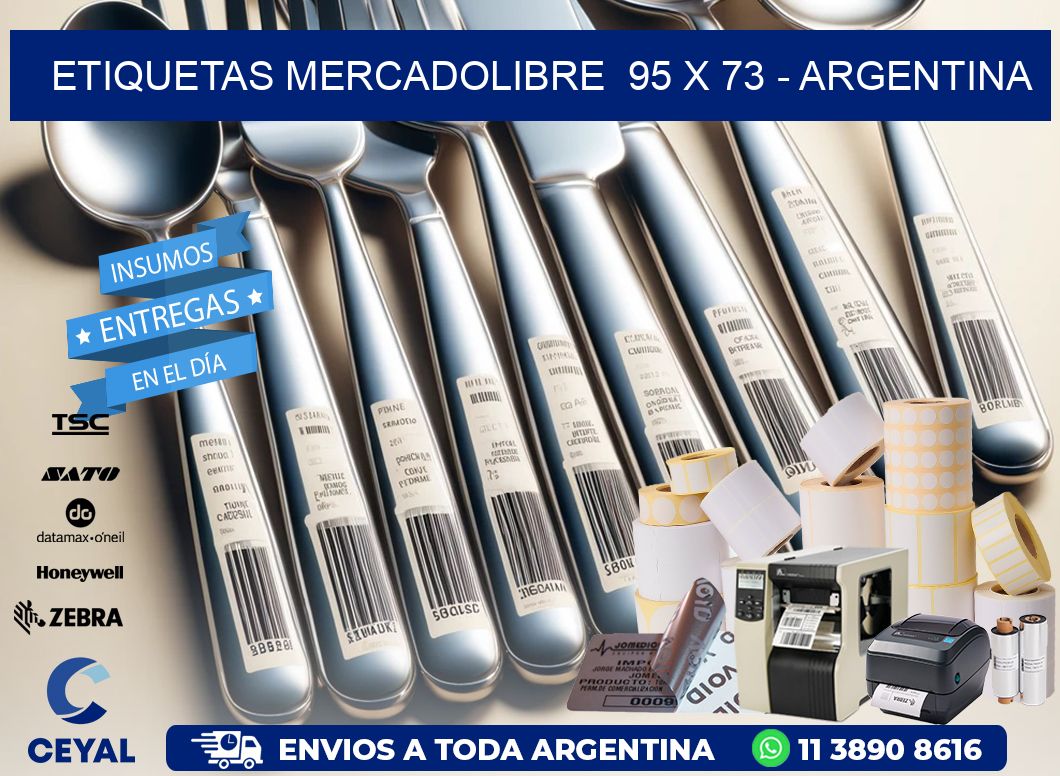 ETIQUETAS MERCADOLIBRE  95 x 73 - ARGENTINA