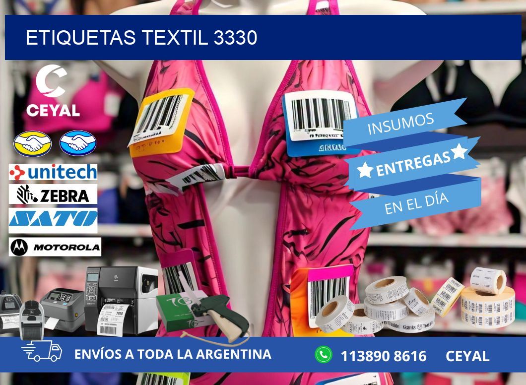 ETIQUETAS TEXTIL 3330