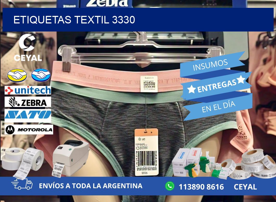 ETIQUETAS TEXTIL 3330