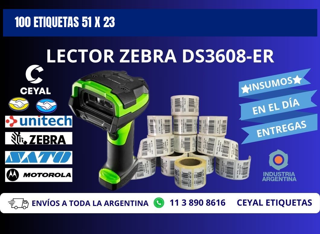 100 ETIQUETAS 51 x 23