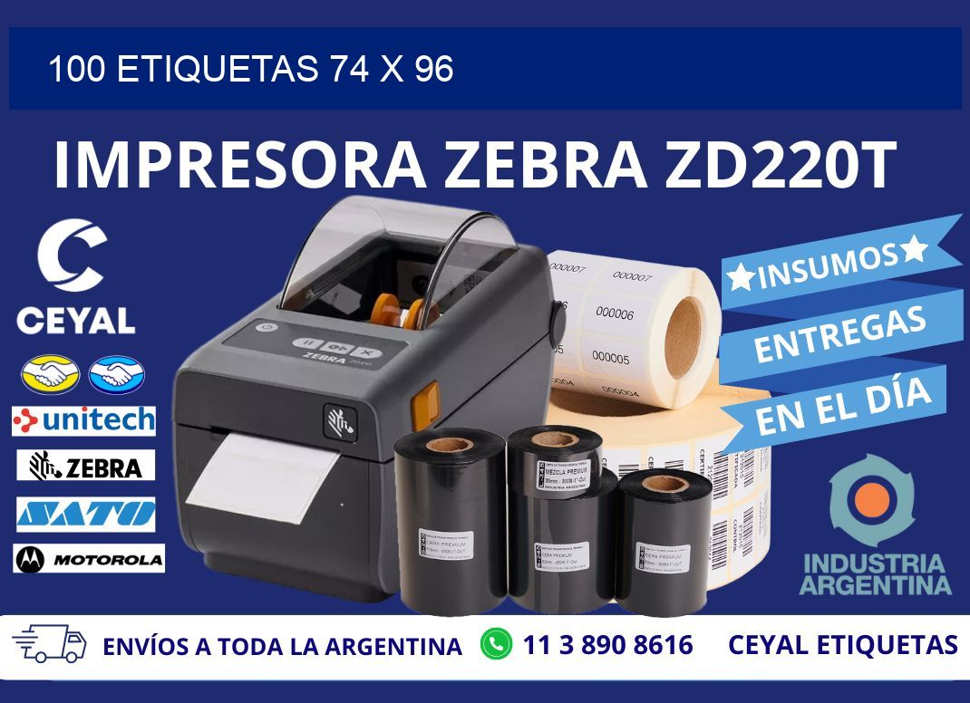 100 ETIQUETAS 74 x 96