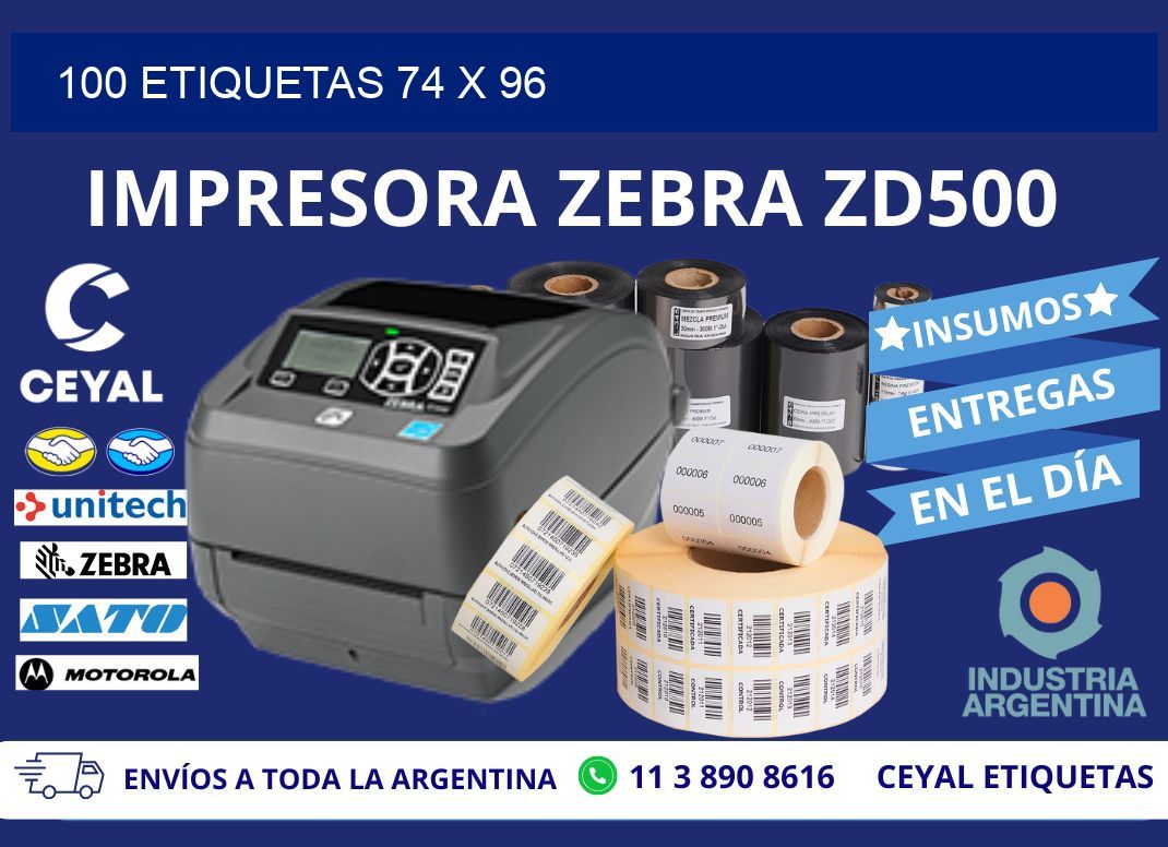 100 ETIQUETAS 74 x 96