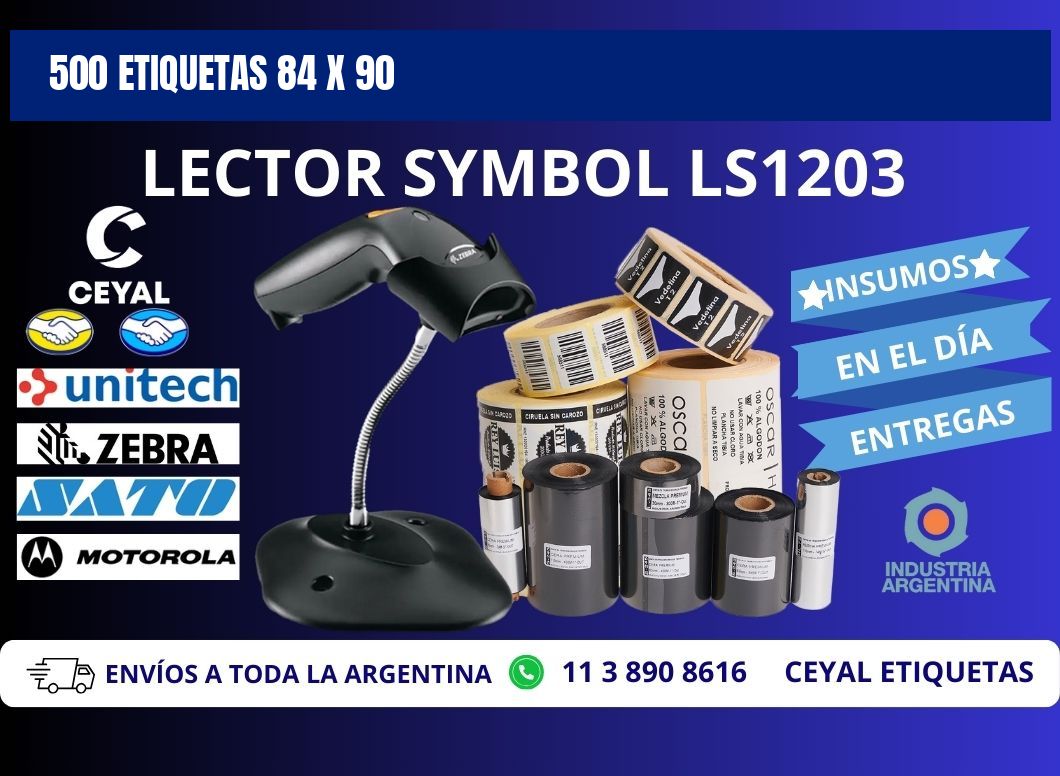 500 ETIQUETAS 84 x 90