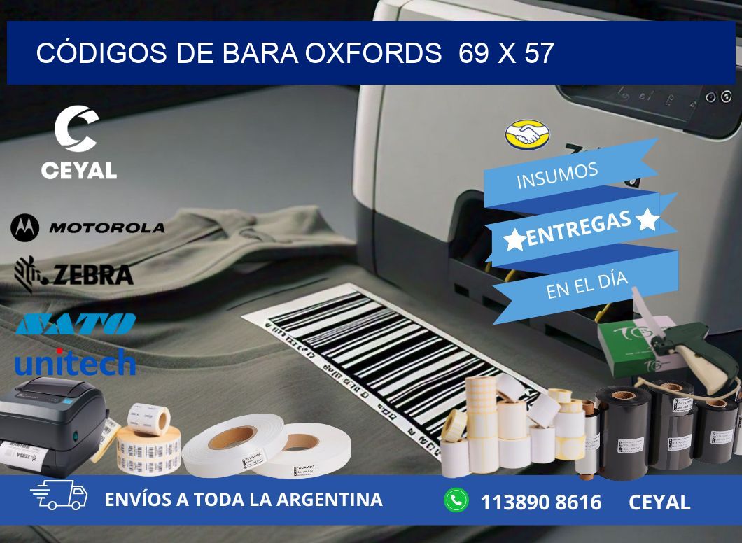 CÓDIGOS DE BARA OXFORDS  69 x 57