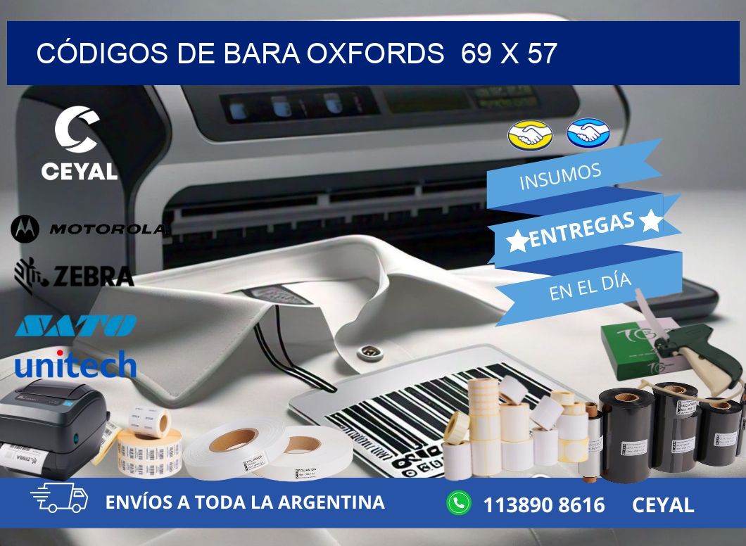 CÓDIGOS DE BARA OXFORDS  69 x 57