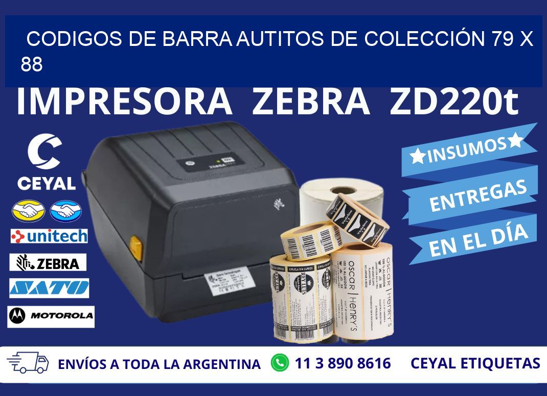 CODIGOS DE BARRA AUTITOS DE COLECCIÓN 79 x 88