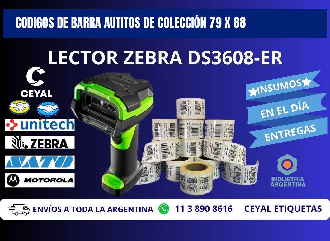 CODIGOS DE BARRA AUTITOS DE COLECCIÓN 79 x 88