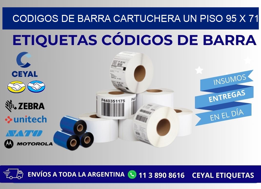 CODIGOS DE BARRA CARTUCHERA UN PISO 95 x 71