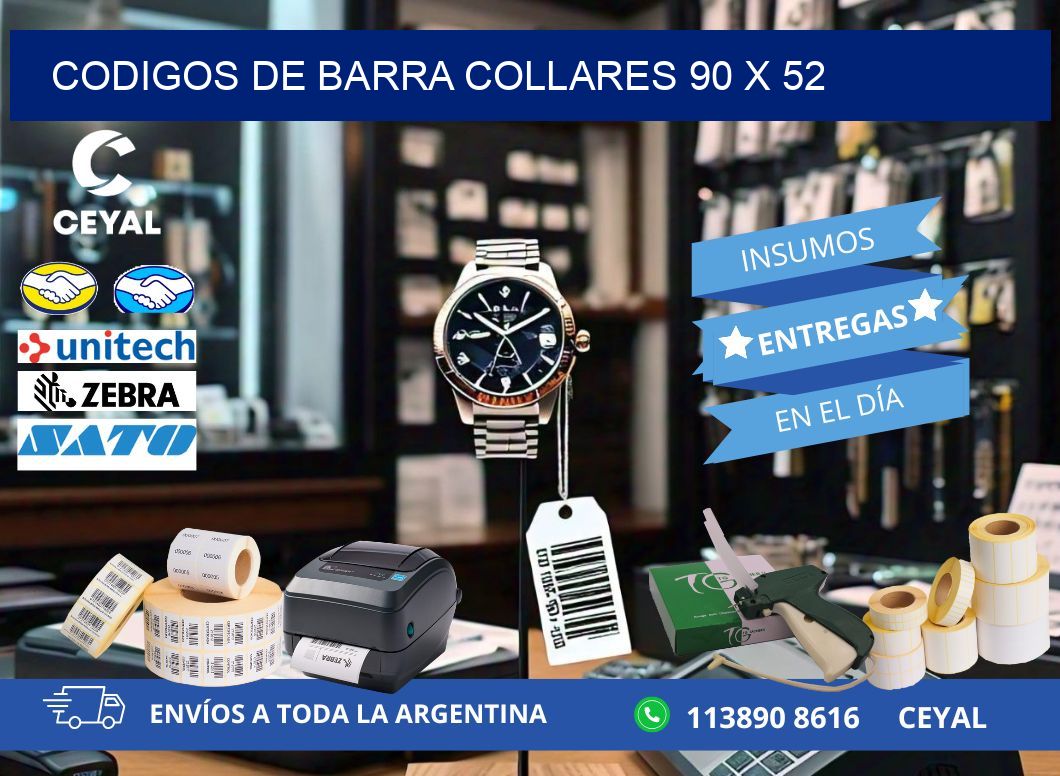 CODIGOS DE BARRA COLLARES 90 x 52