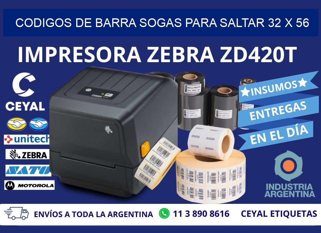 CODIGOS DE BARRA SOGAS PARA SALTAR 32 x 56