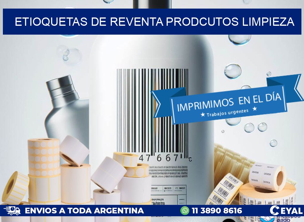 ETIOQUETAS DE REVENTA PRODCUTOS LIMPIEZA