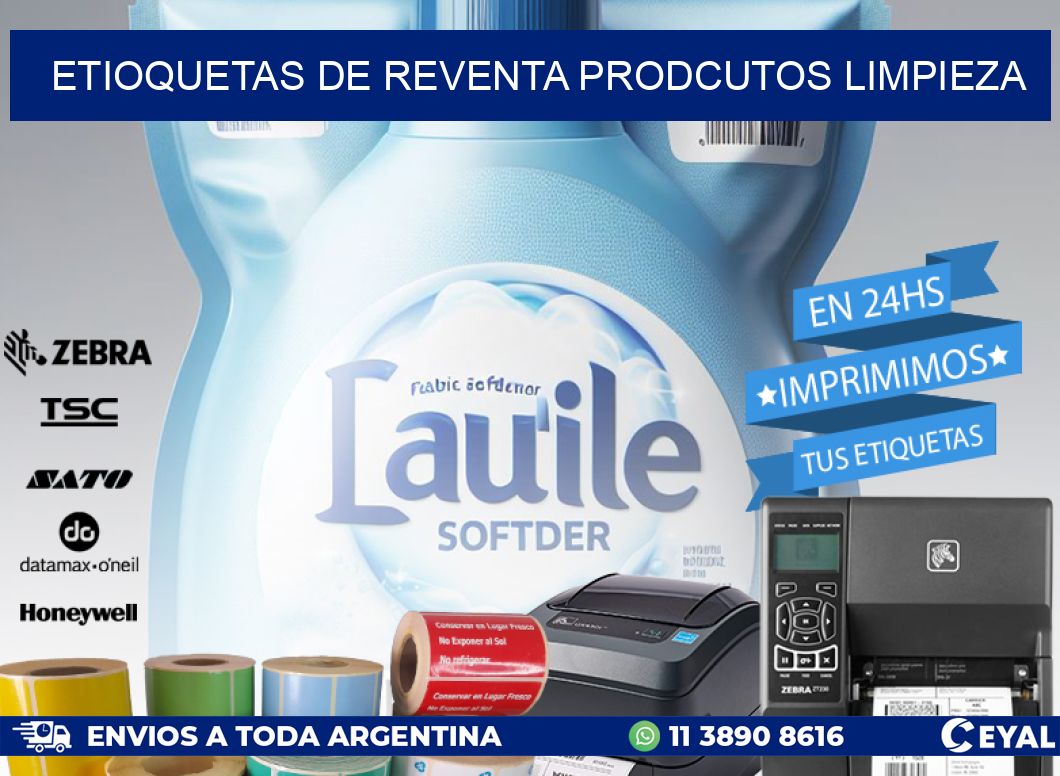 ETIOQUETAS DE REVENTA PRODCUTOS LIMPIEZA