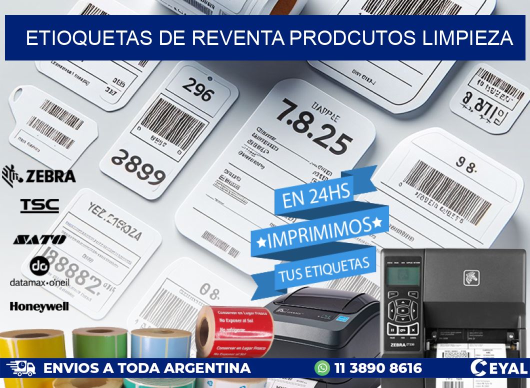 ETIOQUETAS DE REVENTA PRODCUTOS LIMPIEZA