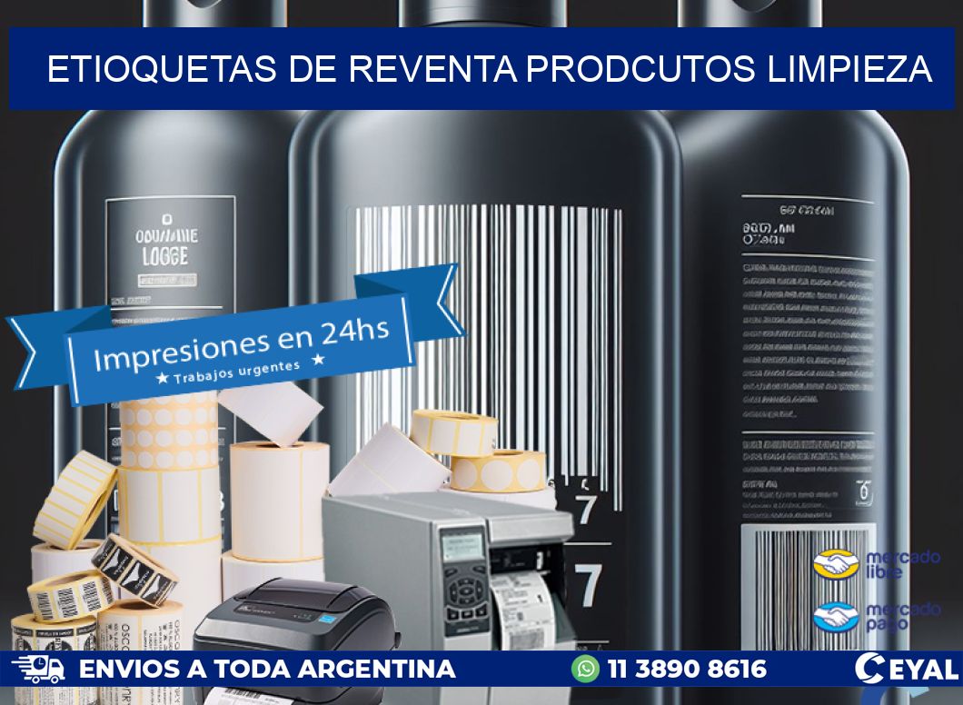 ETIOQUETAS DE REVENTA PRODCUTOS LIMPIEZA