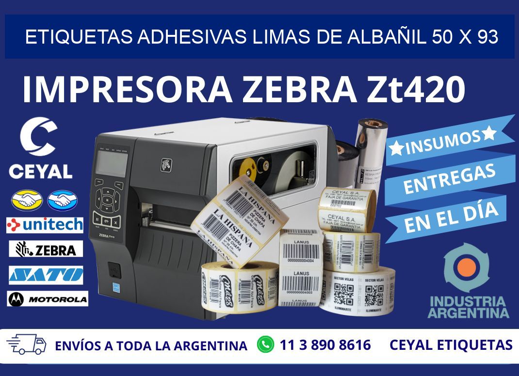 ETIQUETAS ADHESIVAS LIMAS DE ALBAÑIL 50 x 93