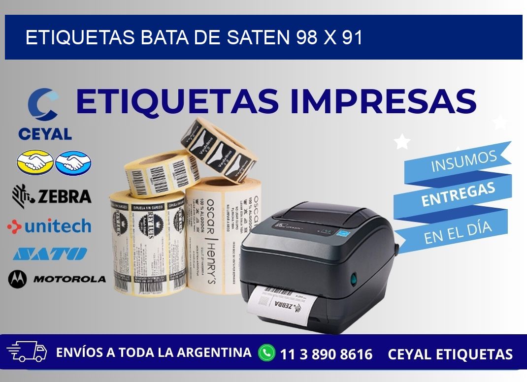 ETIQUETAS BATA DE SATEN 98 x 91