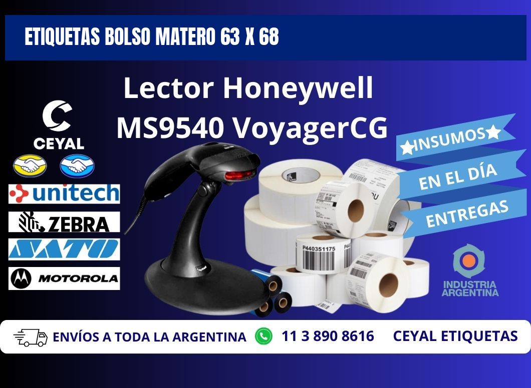 ETIQUETAS BOLSO MATERO 63 x 68