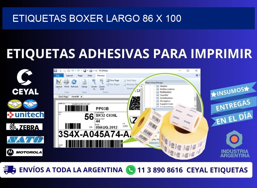 ETIQUETAS BOXER LARGO 86 x 100