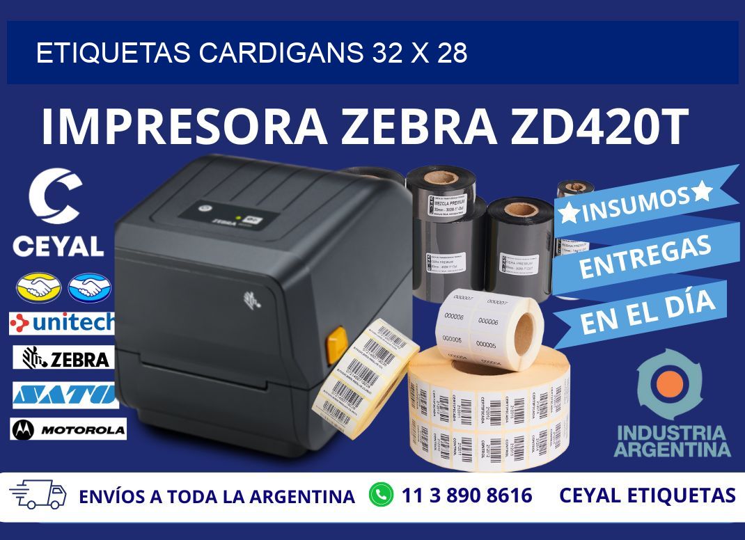 ETIQUETAS CARDIGANS 32 x 28